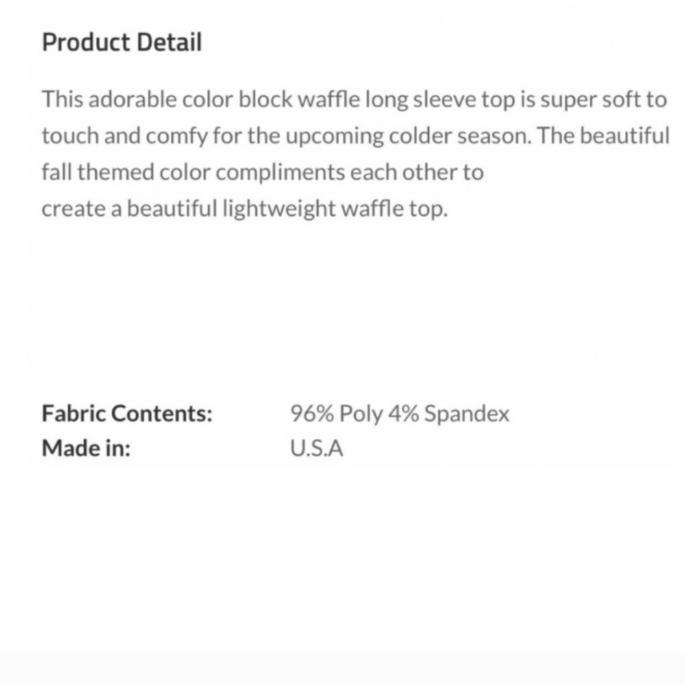 PLUS SIZE Waffle Color Block Top(3X)✨️ - Picture 4 of 11